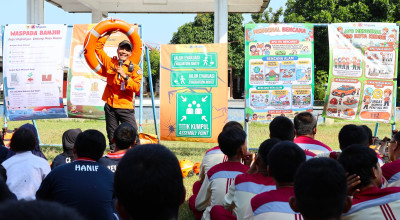 BPBD Kota Kediri Latih Murid dan Guru SLB Putra Asih Mitigasi Bencana