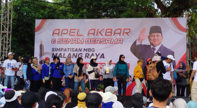 Massa Aksi Dukung MBG di Malang Panen Hadiah, dari Sayuran hingga Kulkas