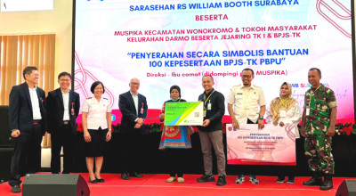 RS William Booth Surabaya Daftarkan 100 Pekerja Rentan ke BPJS Ketenagakerjaan