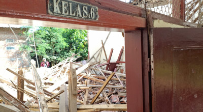 Pembangunan Sekolah Ambruk di Tulungagung Rencananya Dimulai Agustus Mendatang