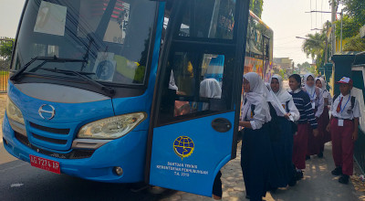 Pemkot Kediri Operasikan 5 Armada Bus Sekolah di Hari Pertama