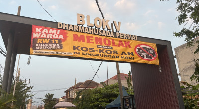 Warga Dharmahusada Permai Surabaya Tolak Pembangunan Kos-Kosan