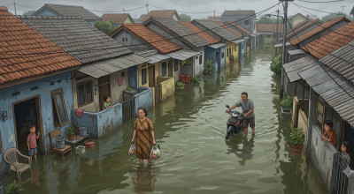 Banjir Rob Kalianak Makin Parah, Pakar Soroti Penurunan Tanah dan Usulkan Relokasi
