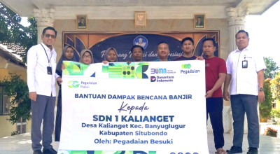 Pegadaian Besuki Bantu Perbaikan SDN 1 Kalianget Usai Diterjang Banjir