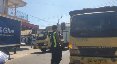 Puluhan Kendaraan Bertonase Tinggi Ditilang Satlantas Polres Tulungagung