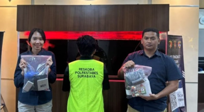 Polrestabes Surabaya Ungkap Produksi Tembakau Sintetis di Kamar Kos