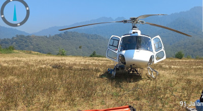 BPBD Jawa Timur Kerahkan Helikopter Untuk Lakukan Waterboombing di Gunung Arjuno