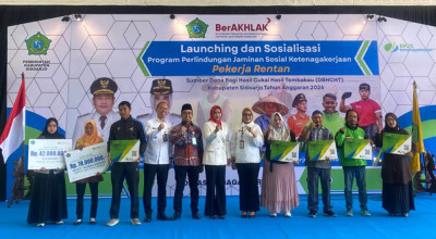 Dana DBHCHT Rp4,5 Miliar Biayai BPJS Ketenagakerjaan 42 Ribu Pekerja Sidoarjo