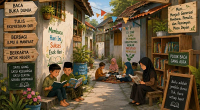 Kampung Literasi Gang Aufa Ramaikan Muktamar ke-35 NU di Jombang