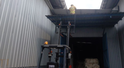 Pabrik Tekstil PT Mahatex di Badas Kediri Terbakar