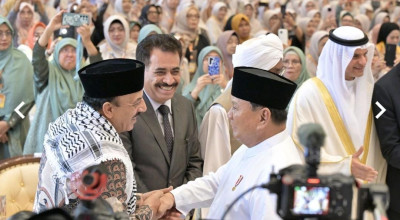 Prabowo Serukan Free Palestine di Puncak 1 Abad Gontor