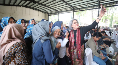 Sosialisasi 4 Pilar Kebangsaan, Indah Kurnia Ajak Warga Jaga Gotong Royong