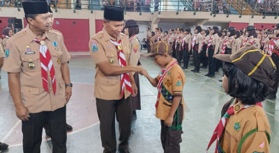 Lantik Pramuka Garuda, Ini Pesan Plt Bupati Tulungagung