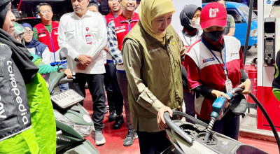 Pasokan Pertalite Malang Ditambah, Gubernur Jatim Cek SPBU Ciliwung