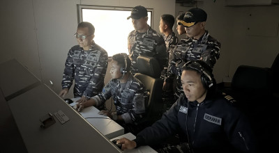 KRI Pulau Fani-731 Deteksi Objek Diduga Bangkai KM Feronia di Perairan Labuan Bajo