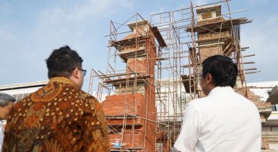 Mas Dhito Cek Progres Pembangunan Museum Sri Aji Joyoboyo Tahap 3