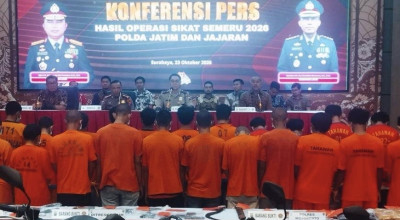 Polda Jatim Tangkap 1.212 Pelaku Kejahatan dalam 12 Hari Operasi Sikat Semeru