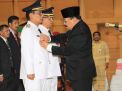 Gubernur Jawa Timur, Soekarwo saat lantik Bupati dan Wakil Bupati Tulungagung di Jakarta.