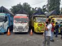 Empat truk goyang yang diamankan Satlantas Polres Probolinggo