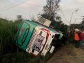 Berita Foto: Kecelakaan Maut Bus Mira vs Bus Pariwisata di Nganjuk