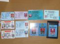 Berbagai kartu identitas palsu yang diamankan dari kedua tersangka
