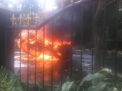 Tolak Omnibus Law di Malang, Motor Polisi dan Mobil Satpol PP Dibakar