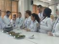 Sembilan Mahasiswa Asing Belajar Membuat Jamu Kunyit Asam di Ubaya