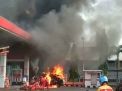 Mobil Ludes Terbakar Setelah Isi Bensin di SPBU Kota Pasuruan