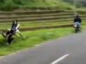 Viral Video Joki Balap Motor Liar di Trawas Mojokerto Terjun ke Sawah