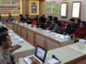 Rapat koordinasi yang digelar Polres Blitar dengan perguruan silat/CF Glorian