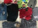 Barang bukti pakaian yang dicuri pelaku Mulyono di Pasar Pandaan, Kabupaten Pasuruan