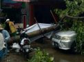 Mobil Daihatsu Taruna di Surabaya tertimpa pohon mauni