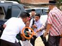 Saat Wiranto ditusuk Abu Rara di Alun-alun Menes, Kecamatan Menes, Kabupaten Pandeglang, Banten, Kamis (10/10/2019) 