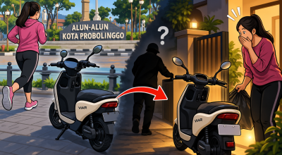 Motor Listrik Hilang di Alun-Alun Probolinggo, Tiba-tiba Kembali ke Depan Rumah