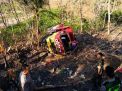 Lokasi kecelakaan yang menewaskan sopir di jurang Biting, Ponorogo, Minggu (30/9/2018)