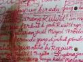 Tulisan tangan di sekitar mayat mutilasi di Malang