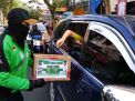 Penggalangan dana oleh pengemudi ojek online di Kediri