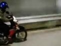 Pengendara motor yang masuk ke tol Pandaan-Malang