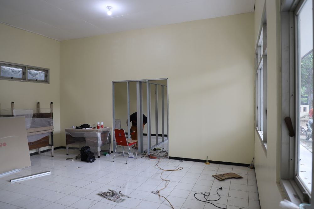 Gedung isolasi yang disiapkan Pemkot Surabaya bagi ODP dengan gejala ringan Covid-19