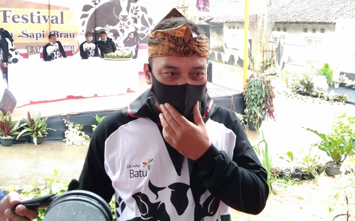 Kepala Dinas Pariwisata Kota Batu, Arief As Siddiq saat Festival Susu Brau 2021