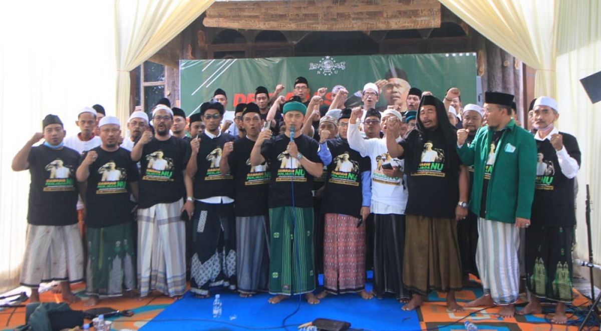 Sebanyak 70 kiai mendeklarasikan diri mendukung KH Marzuki Mustamar untuk maju sebagai Caketum PBNU di Muktamar NU ke-34 di Provinsi Lampung. (Foto: panitia deklarasi/jatimnow.com)