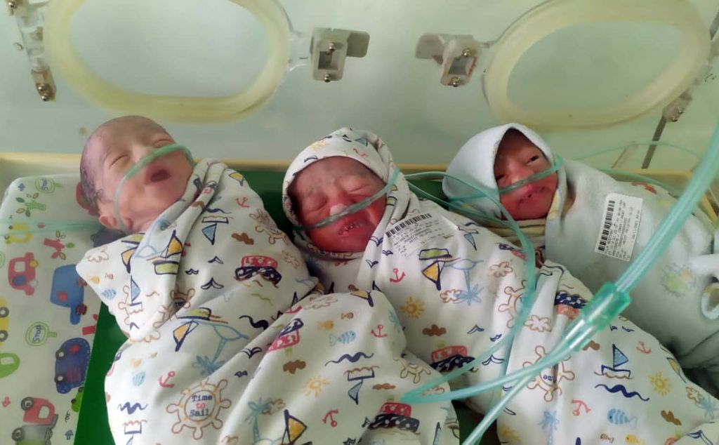 Bayi kembar tiga yang lahir selamat di Ponorogo