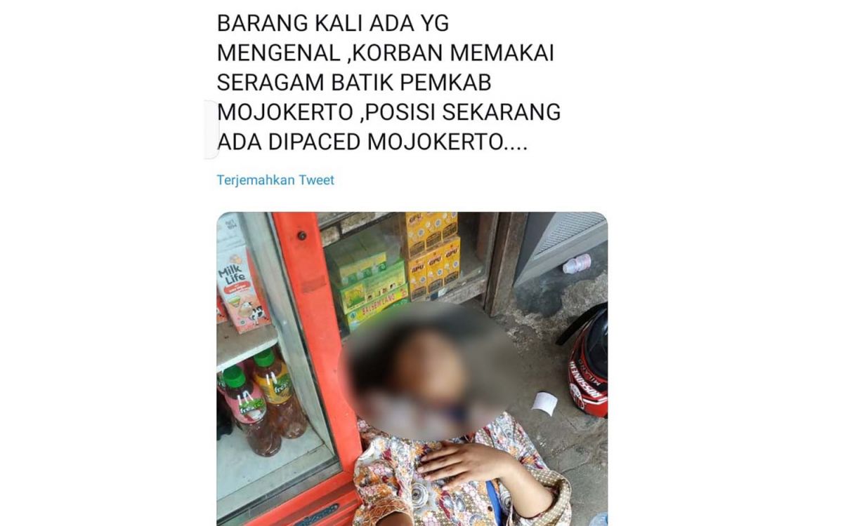 Foto hoaks yang disebar tiga guru honorer di Mojokerto