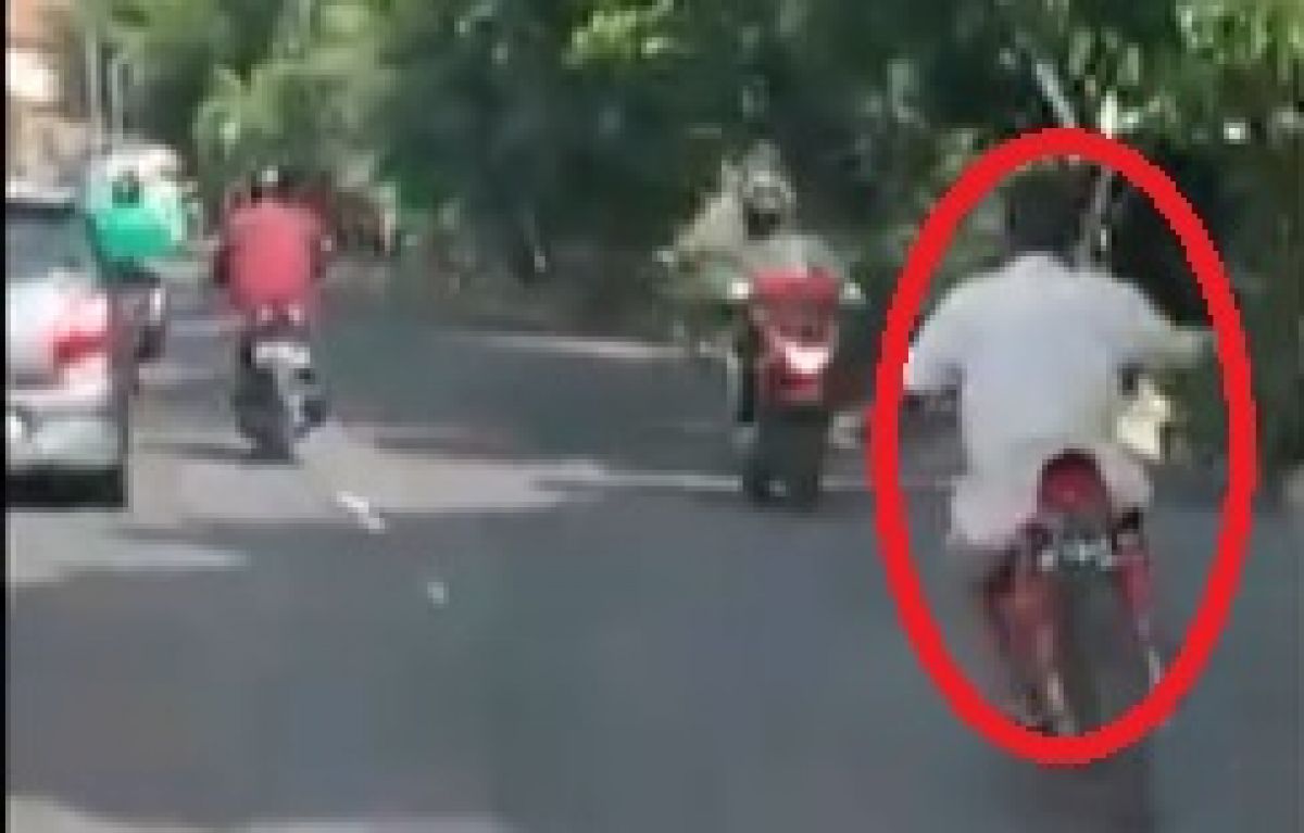 Tangkapan layar video viral pengendara sepeda motor ugal-ugalan (Foto: Instagram Magetanviral)