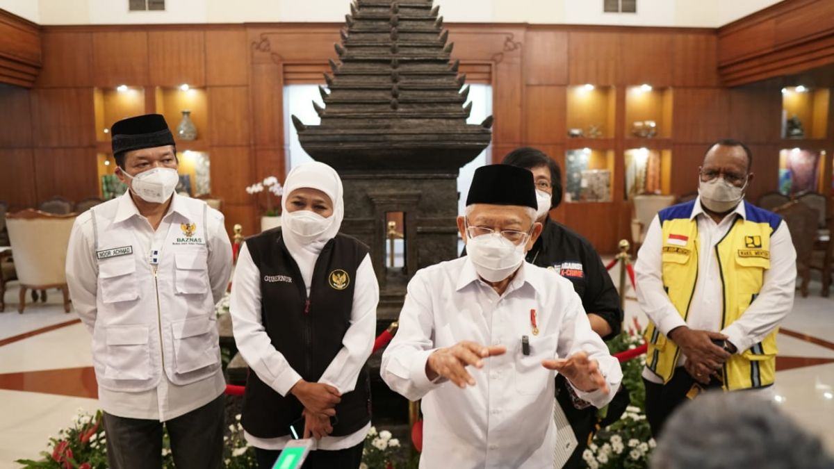 Wapres Ma'ruf Amin dan Gubernur Jatim di Surabaya. (Foto: dok Humas Pemprov/jatimnow.com)