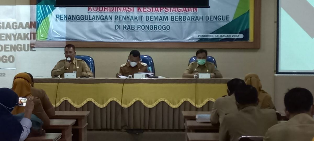 Rapat koordinasi penanganan DB di Kabupaten Ponorogo (Foto: Humas Pemkab Ponorogo)