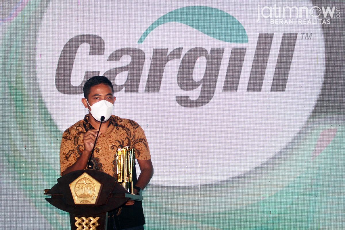 Admin dan Relation Manager PT Cargill Indonesia, Adi Suprayitno saat memberikan sambutan (Foto-foto: Sahlul Fahmi/jatimnow.com)