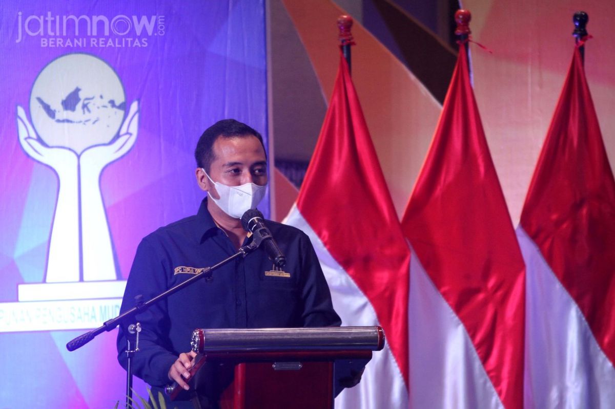 Ketua BPC HIPMI Gresik Dimas Setyo Wicaksono.(Foto: Sahlul Fahmi/jatimnow.com)