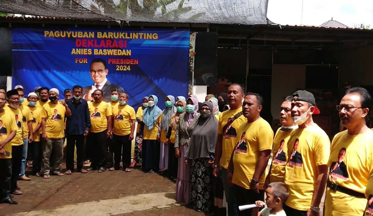 Paguyuban Baruklinthing di Tulungagung deklarasi dukung Anies Baswedan jadi Presiden 2024 (Foto: Bramanta Pamungkas/jatimnow.com)