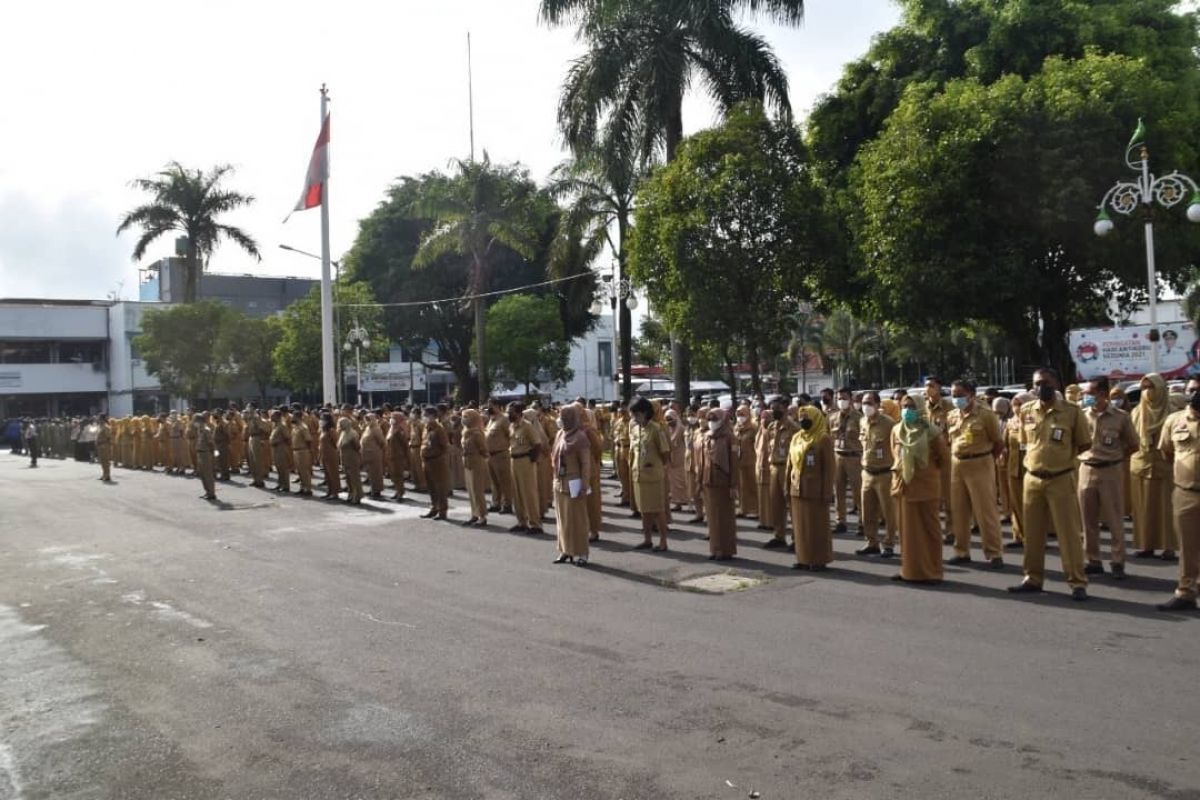 ASN Pemkab Malang saat melaksanakan apel disiplin. (Foto: BKPSDM Kabupaten Malang for jatimnow.com)